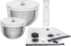 Zwilling Fresh & Save Bowls Edelstahl/M/L Starter-Set Vakuumier-Stick, 9-tlg.