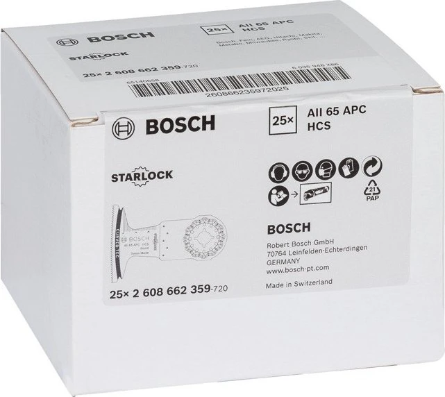 Bosch Professional AII65APC Wood SL HCS Tauchsägeblatt 65mm, 1 Stück