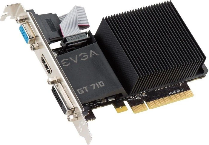 EVGA GeForce GT 710 passiv, 1GB DDR3, VGA, DVI, HDMI