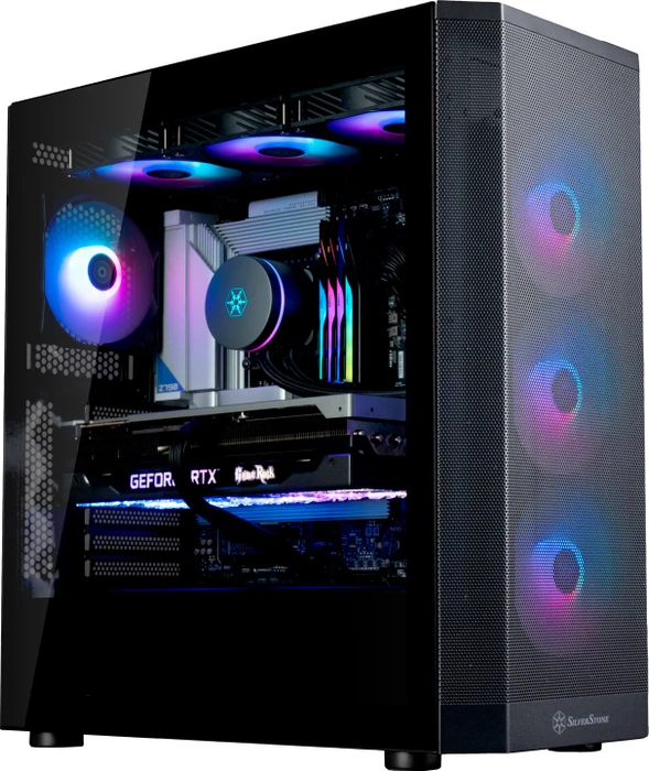 SilverStone Fara 514X, schwarz, Glasfenster