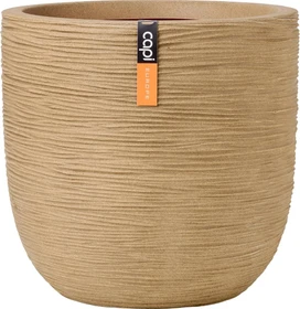 Capi Topf Kugel Rib Blumentopf 43cm beige