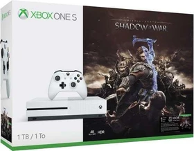 Microsoft Xbox One S - 1TB Mittelerde: Schatten des Krieges Bundle weiß