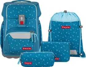 Step by Step Basis Blue Hearts Schultaschen-Set, 4-tlg.