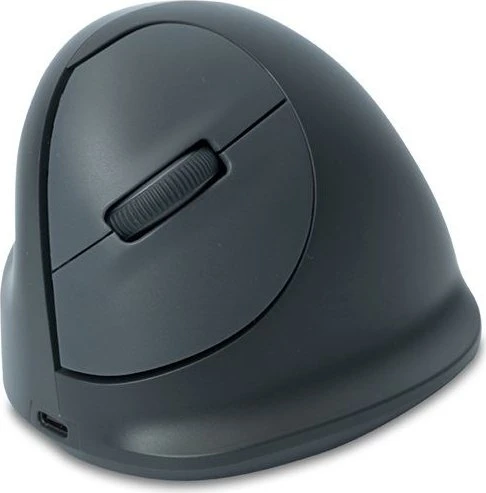 R-Go HE Basic Mouse Vertikale kabellose Maus mittel, grau, Linkshänder, Bluetooth