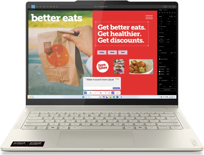 Lenovo Yoga 7 2-in1 14AKP10, Seashell, Ryzen AI 7 350, 16GB RAM, 1TB SSD, DE