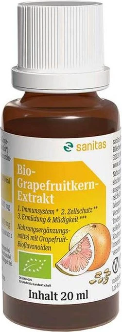 Sanitas Grapefruit Kern Extrakt Bio Lösung, 20ml