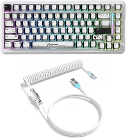 Attack Shark X82PRO HE Magnetic 75% inkl. Spiralkabel, Comic, LEDs RGB, Outemu White Jade Magnetic, USB/Bluetooth, US