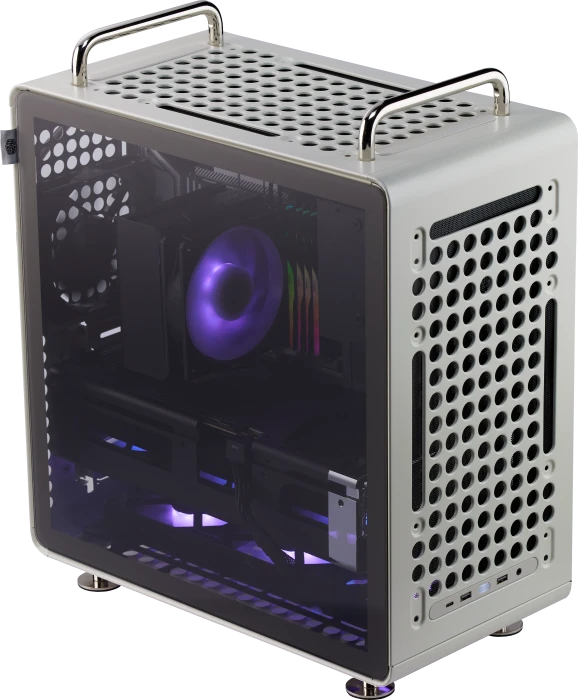Cooler Master Qube 540 Moonstone, grau, Glasfenster