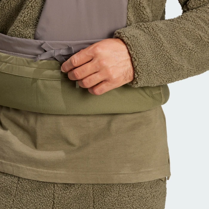 adidas Terrex Xploric High Pile Fleece Pullover olive strata (Herren)