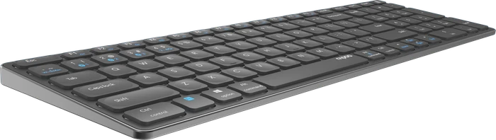Rapoo E9700M Multi-mode Wireless Ultra-slim Keyboard dunkelgrau, USB/Bluetooth, DE