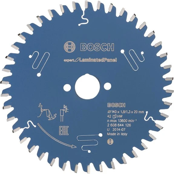 Bosch Professional Expert for Laminated Panel Kreissägeblatt 42Z, 140x1.3x20mm, 1 Stück
