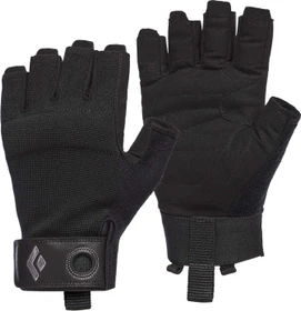 Black Diamond Crag Half-Finger Klettersteighandschuhe schwarz