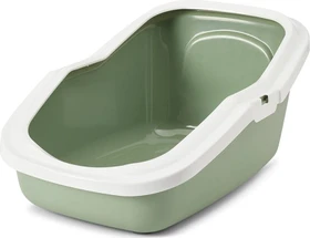 Savic Aseo offene Katzentoilette, hinten erhöht, Botanical Green