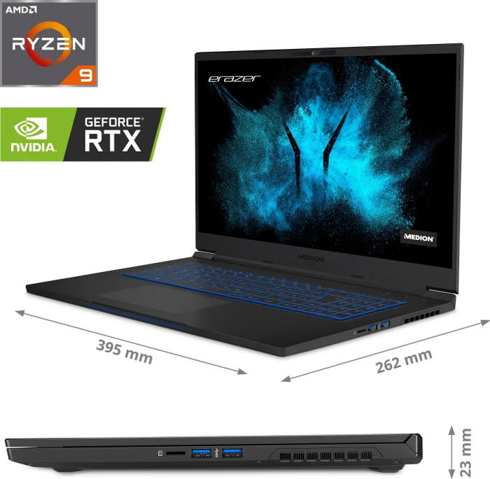 Medion Erazer Beast X25, Ryzen 9 5900HX, 64GB RAM, 2TB SSD, GeForce RTX 3080, UK