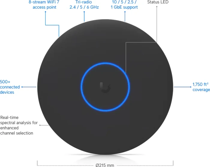 Ubiquiti UniFi 7 Pro XGS, schwarz