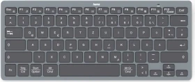 Hama Travel 400 Mini-Tastatur, dunkelgrau/schwarz, Bluetooth, DE (00125132)