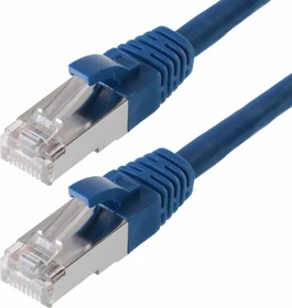 Helos Premium Patchkabel, Cat5e, SF/UTP, RJ-45/RJ-45, 10m, blau