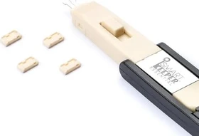 SmartKeeper USB Micro-B Portblocker, Essential Mini, MUL04, inkl. Mini Port Lock Key, beige, 4er-Pack