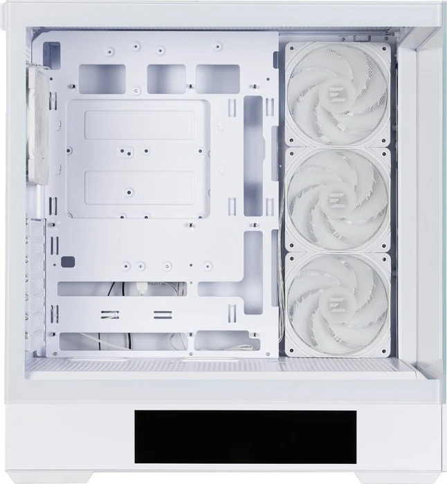 Zalman P40 DS White, weiß, Glasfenster
