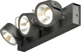 SLV Kalu LED Wand-/Deckenleuchte 60° 3-flammig schwarz