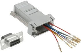 InLine 9-pol Sub D Stecker auf RJ-45 Buchse, Metalldapter, bulk