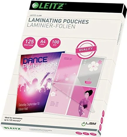 Leitz Laminierfolien, A4, 2x 125µm, glänzend, 100 Stück