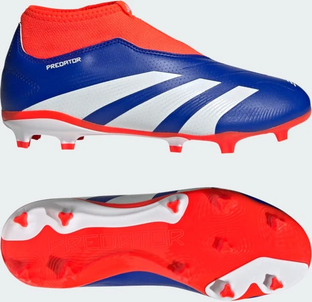 adidas Predator League Laceless FG lucid blue/cloud white/solar red (Junior)
