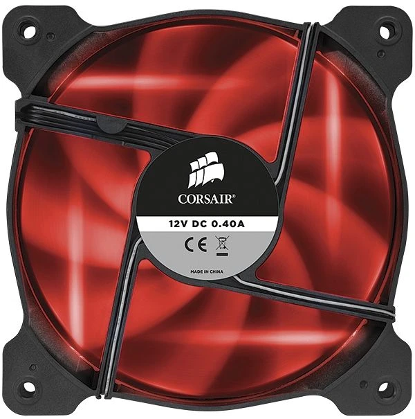 Corsair Air Series AF120 LED Red Quiet Edition, 120mm, 2er-Pack