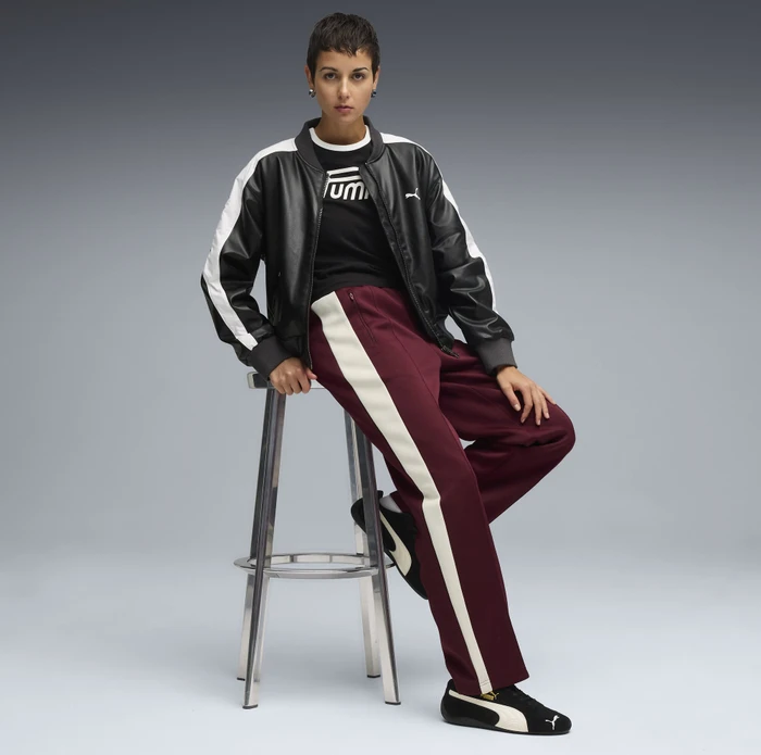 Puma T7 Always On Straight Trainingshose lang ruby shimmer (Damen)