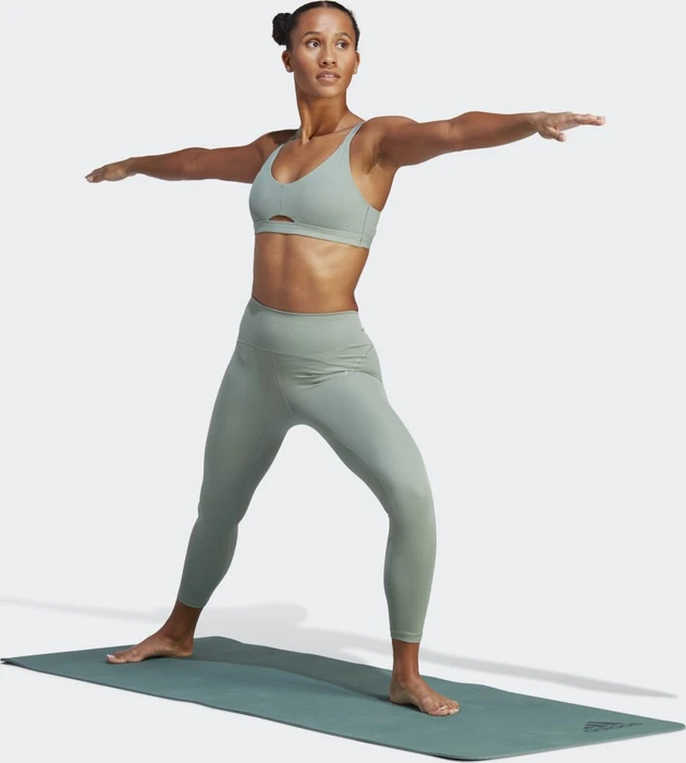 adidas Yoga Studio Luxe Light-Support Sport-BH silver green (Damen)