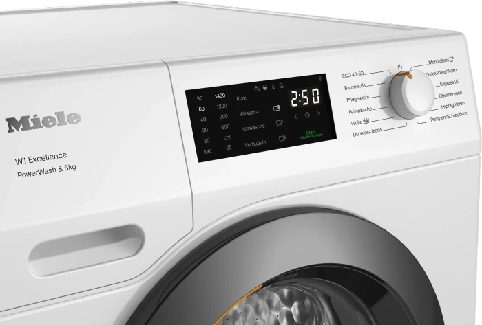 Miele W1 Excellence WEB375WPS PowerWash & 8kg Frontlader lotosweiß
