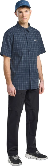 Jack Wolfskin Norbo Hemd kurzarm check midnight sky (Herren)