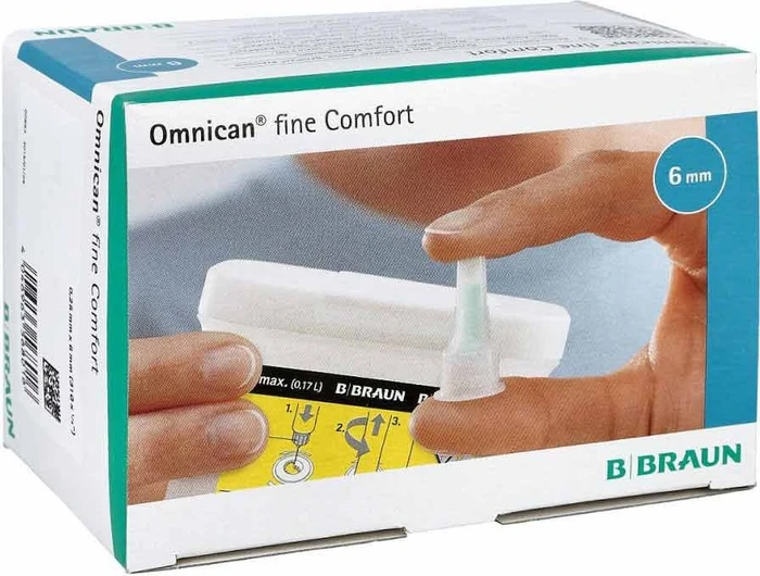 B.Braun Omnican fine Comfort Pen Insulin Einmalkanüle 1ml G31 6mm, 100 Stück