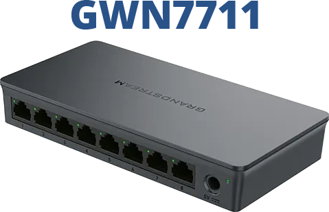 Grandstream GWN7711 Series Desktop Gigabit Managed Switch, 8x RJ-45