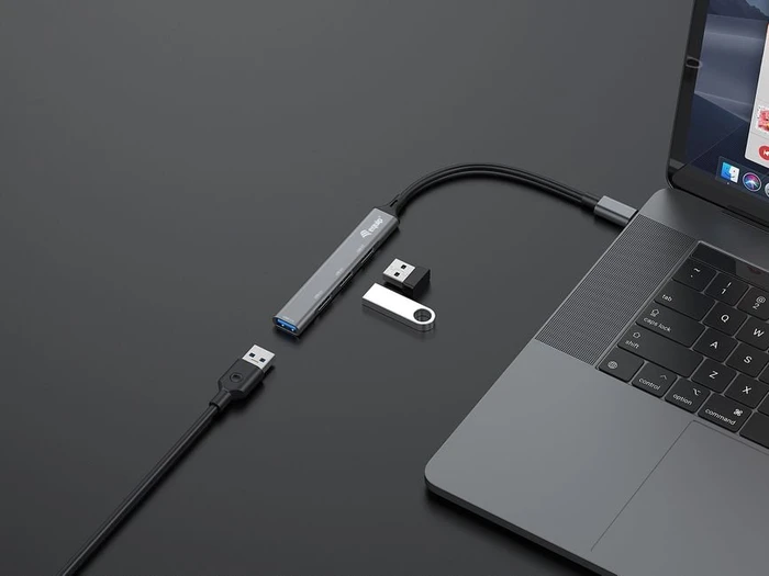 Equip 4 Port USB Hub, USB-C 3.0 [Stecker]