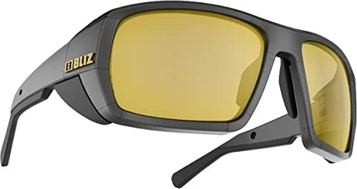 Bliz Peak Polarized black/polarized-gold mirrror