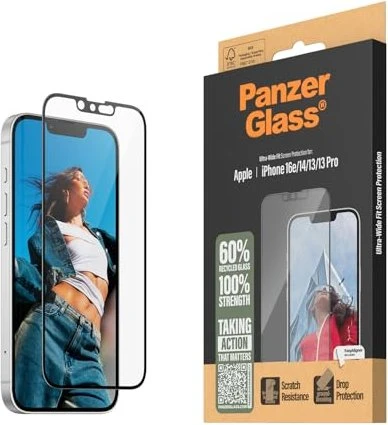 PanzerGlass Screen Protector Ultra-Wide Fit für Apple iPhone 16e