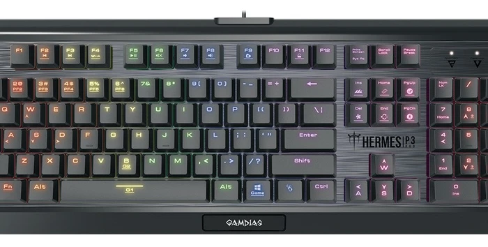 Gamdias Hermes P3 RGB, LEDs RGB, LOW PROFILE BLUE, USB, UK