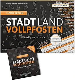 Stadt Land Vollpfosten - Das Kartenspiel - Classic Edition - "Intelligenz ist relativ"