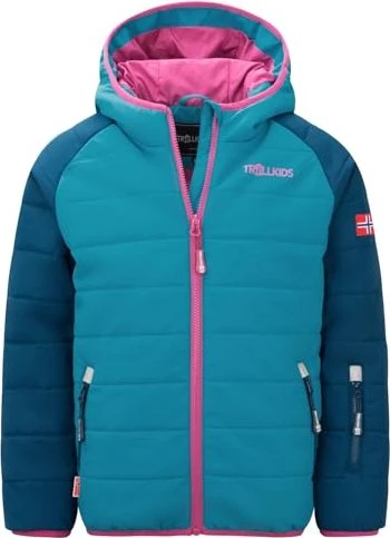 Trollkids Hafjell Snow Pro Skijacke dark turquoise/madeira blue/bright berry (Junior)