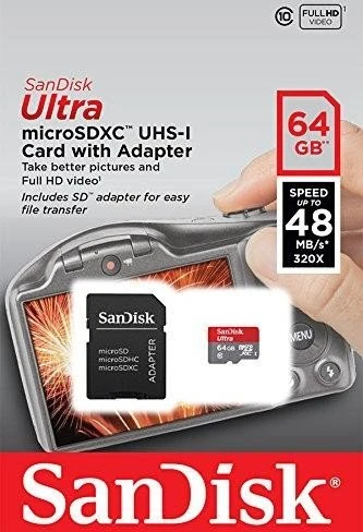 SanDisk Ultra R48 64GB Kit, UHS-I, Class 10