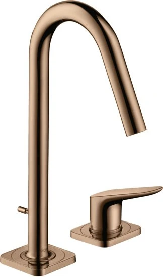 Hansgrohe Axor Citterio M 2-Loch Waschbeckenarmatur 160 mit Zugstange polished red gold