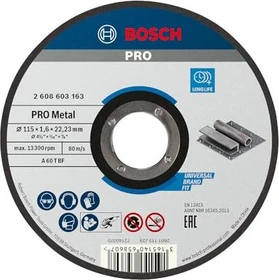 Bosch Professional A60TBF Standard for Metal Trennscheibe, 115x1.6x22.23mm, 1 Stück