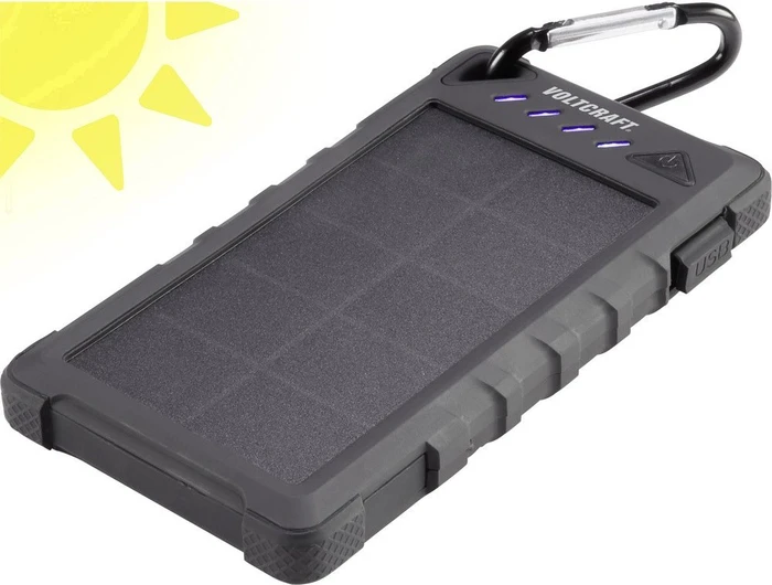 Voltcraft SL-80 Solar Powerbank 8000mAh schwarz