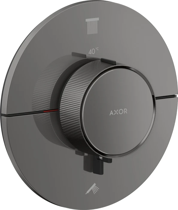 Hansgrohe Axor ShowerSelect ID rund Thermostat für 2 Verbraucher polished black chrome