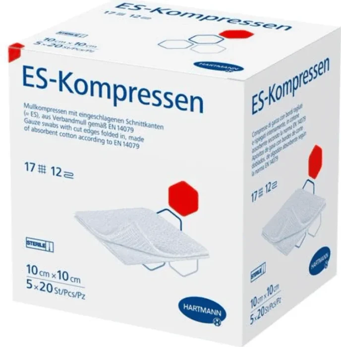 Hartmann ES-Kompressen steril 12-fach, 10 x 10cm, 50 Stück