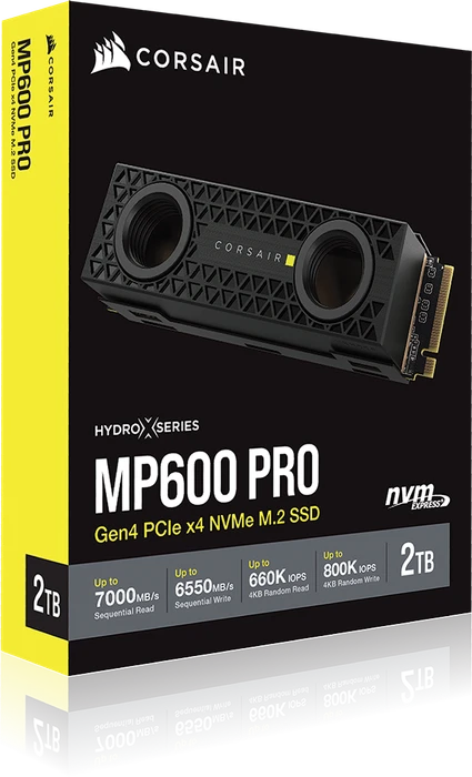 Corsair Force Series MP600 Pro Hydro X 2TB, M.2 2280 / M-Key / PCIe 4.0 x4, Kühlkörper
