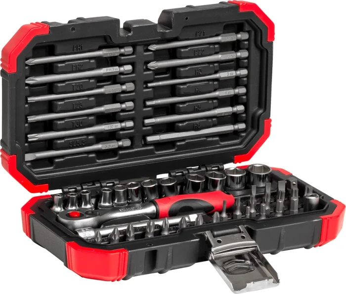 Gedore red R33003051 Steckschlüsselsatz inkl. Werkzeugbox, 51-tlg.
