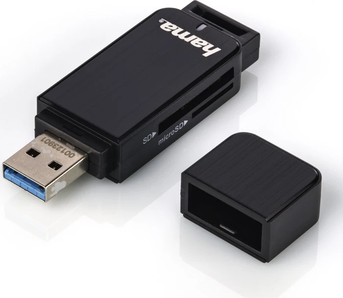 Hama Dual-Slot-Cardreader schwarz, USB-A 3.0 [Stecker]