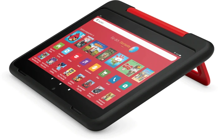Amazon Fire HD 8 KFRAPWI 2024, ohne Werbung, schwarz/rot, 32GB, Marvel-Avengers-Design, Kids Pro Edition
